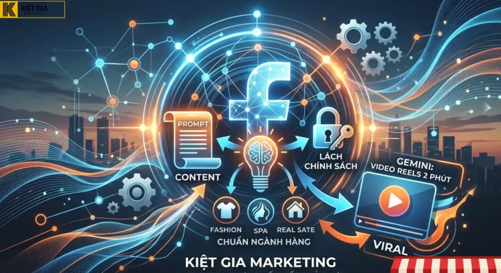 Bộ công cụ AI tối ưu Content Facebook Ads 2026 và kỹ thuật lách luật Meta - Kiệt Gia Marketing